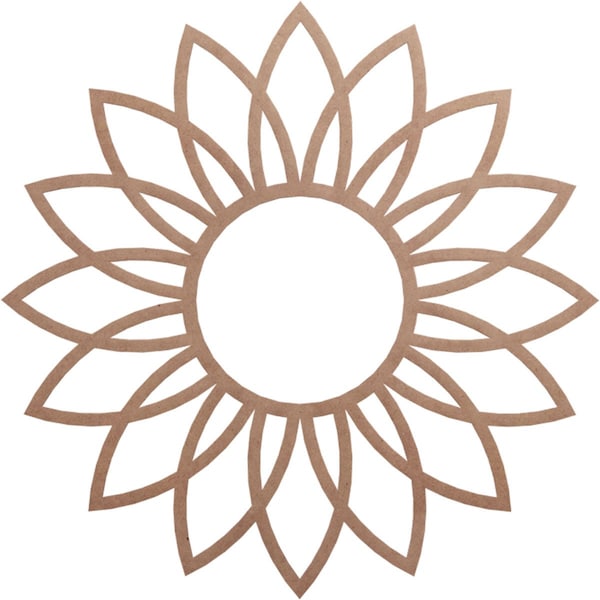 Ekena Millwork Daisy Wood Fretwork Pierced Ceiling Medallion, Wood (Paint Grade), 38"OD x 12 1/2"ID x 3/8"T CMWP38X38X0375DAMF - main